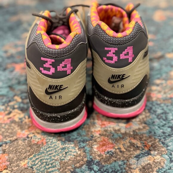 NIKE AIR TRAINER III 3 PREMIUM QS 1 BO KNOWS HORSE RACING GREY PINK - Picture 3 of 7